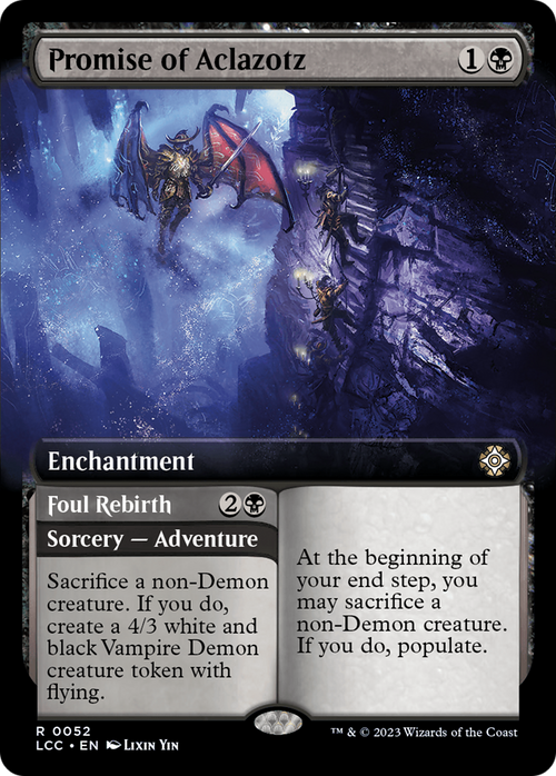 Promise of Aclazotz (Extended Art) (LCC-052) - The Lost Caverns of Ixalan Commander: (Extended Art)