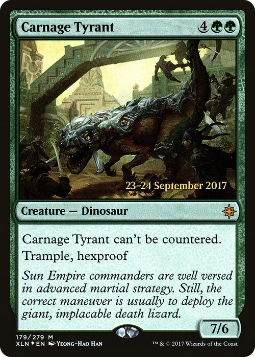 Carnage Tyrant (PRE-179S) - Ixalan Promos Foil