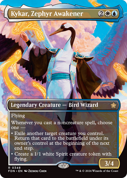 Kykar, Zephyr Awakener (Borderless) (FDN-348) - Foundations