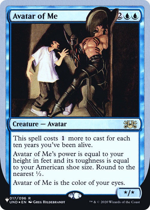 Avatar of Me (LIST-017/096) - The List (Unfinity Foil Edition) Foil