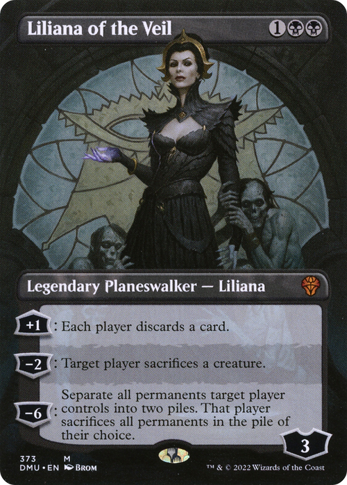Liliana of the Veil (Borderless) (DMU-373) - Dominaria United Foil