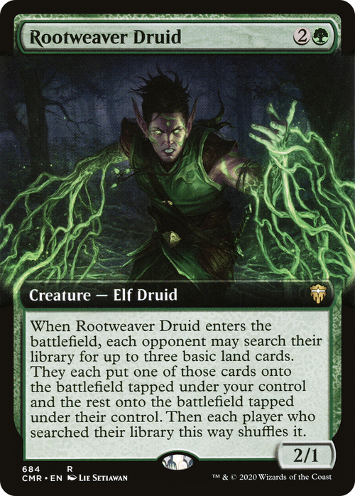 Rootweaver Druid (Extended Art) (CMR-684) - Commander Legends: (Extended Art)