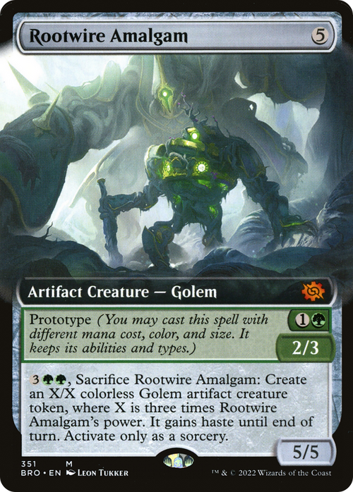 Rootwire Amalgam (Extended Art) (BRO-351) - The Brothers' War: (Extended Art) Foil