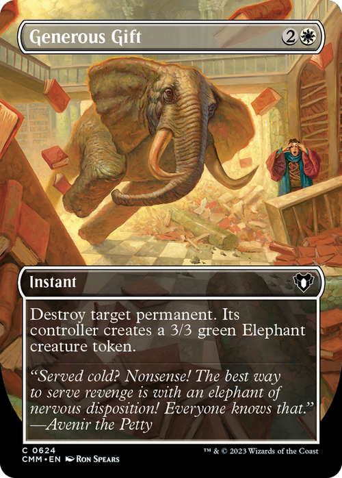 Generous Gift (Borderless) (CMM-624) - Commander Masters Foil