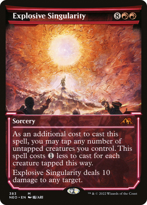 Explosive Singularity (Showcase) (NEO-383) - Kamigawa: Neon Dynasty: (Showcase) Foil