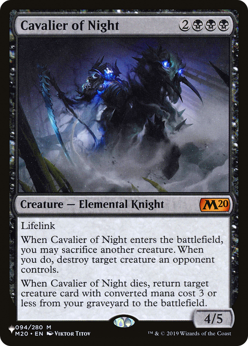 Cavalier of Night (LIST-094/280) - The List