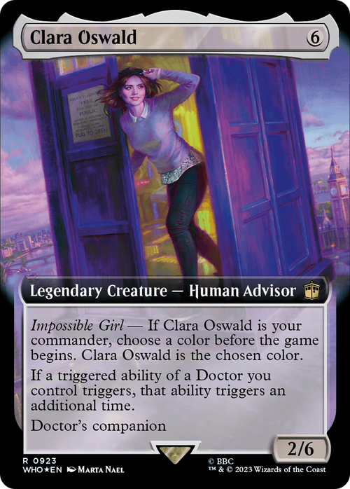 Clara Oswald (Extended Art) (Surge Foil) (WHO-923) - Doctor Who: (Extended Art) Foil