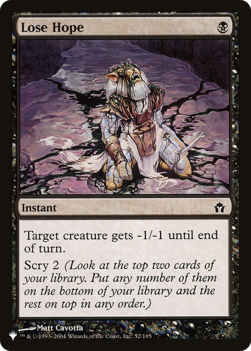Lose Hope (LIST-5DN-52) - The List