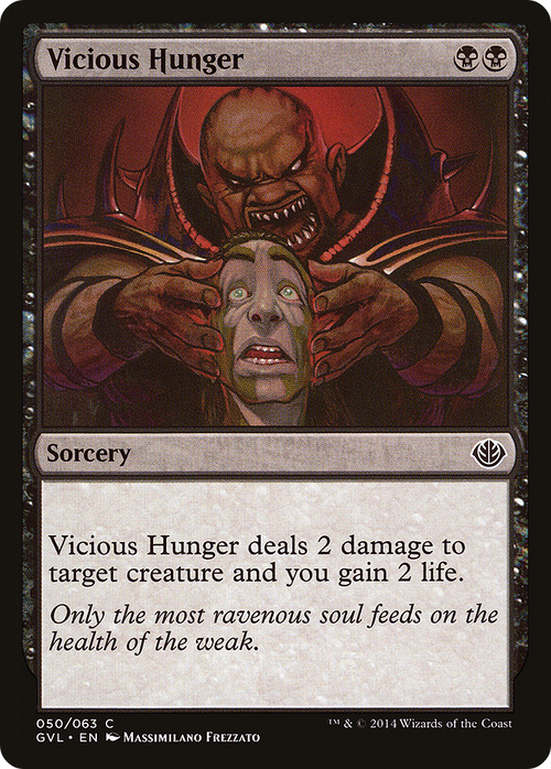 Vicious Hunger (DD3-050) - Duel Decks Anthology: Garruk vs. Liliana