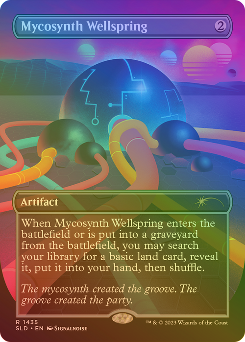 Mycosynth Wellspring (Rainbow Foil) (SLD-1435) - Secret Lair Drop (Borderless) Foil
