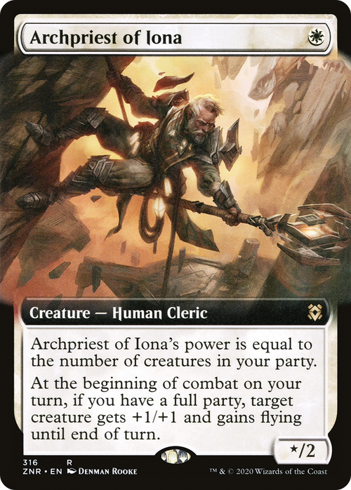 Archpriest of Iona (Extended Art) (ZNR-316) - Zendikar Rising: (Extended Art) Foil