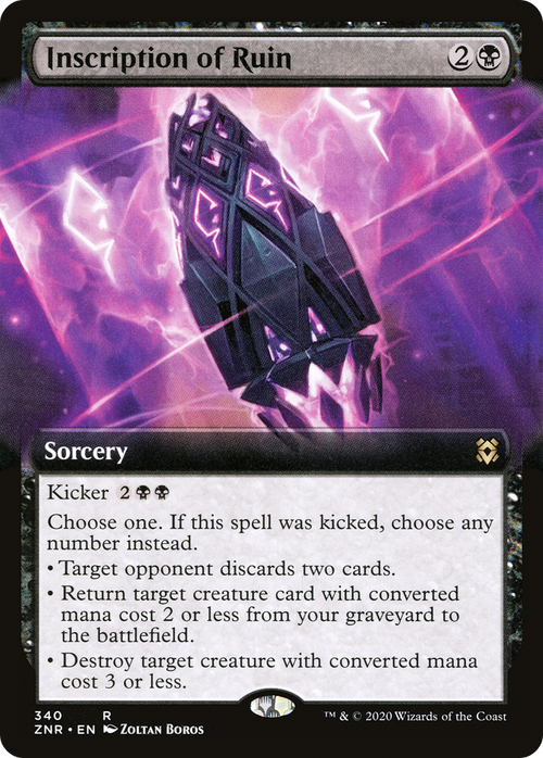 Inscription of Ruin (Extended Art) (ZNR-340) - Zendikar Rising: (Extended Art) Foil