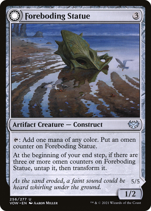 Foreboding Statue (VOW-256) - Innistrad: Crimson Vow: (Double Faced Transform) Foil