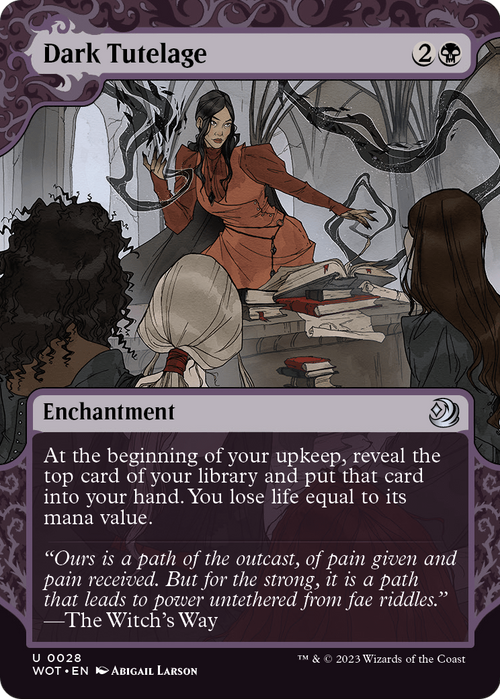 Dark Tutelage (WOT-028) - Wilds of Eldraine: Enchanting Tales: (Showcase) (Borderless)