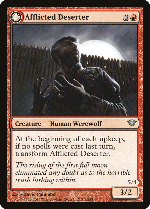 Afflicted Deserter (DKA-081) - Dark Ascension: (Double Faced Transform)