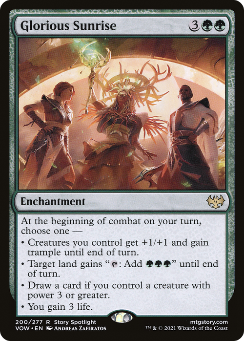 Glorious Sunrise (VOW-200) - Innistrad: Crimson Vow Foil