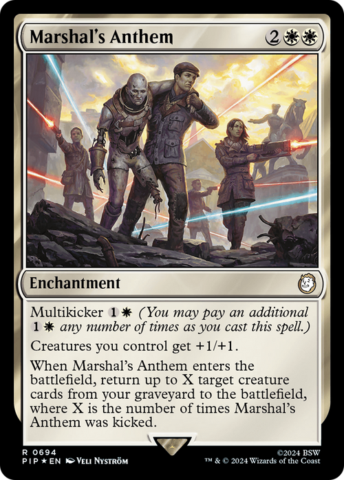 Marshal's Anthem (Surge Foil) (PIP-694) - Fallout: (Extended Art) Foil