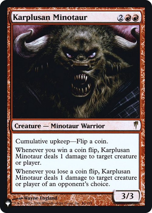 Karplusan Minotaur (LIST-086) - The List Foil