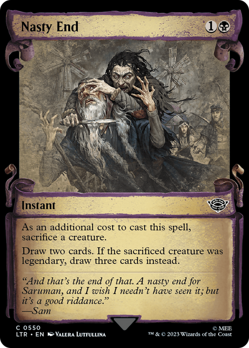 Nasty End (Showcase Scrolls) (LTR-550) - The Lord of the Rings: Tales of Middle-earth: (Showcase) Foil