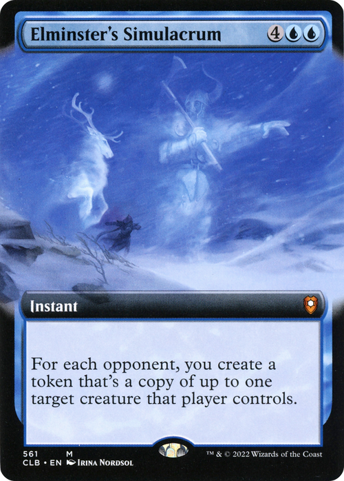 Elminster's Simulacrum (Extended Art) (CLB-561) - Commander Legends: Battle for Baldur's Gate: (Extended Art) Foil