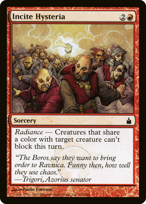 Incite Hysteria (RAV-132) - Ravnica: City of Guilds Foil