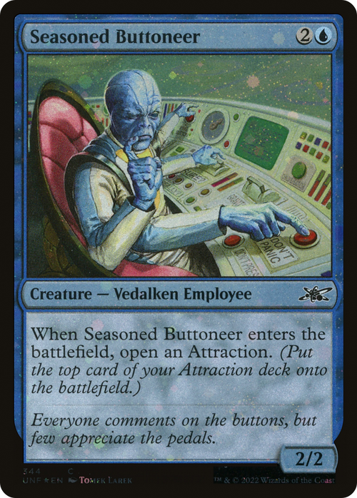 Seasoned Buttoneer (Galaxy Foil) (UNF-344) - Unfinity Foil