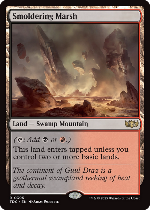 Smoldering Marsh (TDC-395) - Commander: Tarkir: Dragonstorm