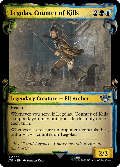 Legolas, Counter of Kills (Showcase Scrolls) (LTR-663) - The Lord of the Rings: Tales of Middle-earth: (Showcase)
