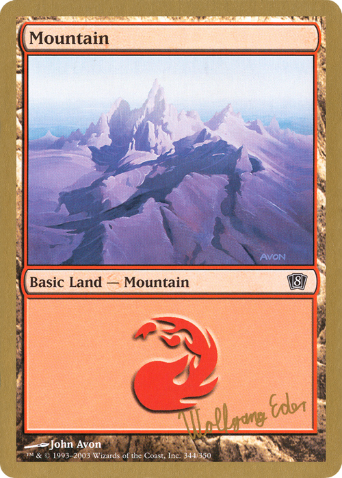 Mountain (344) - 2003 Wolfgang Eder (8ED) (WCD-WE344) - World Championship Decks 2003