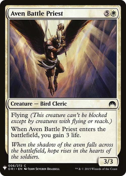 Aven Battle Priest (LIST-ORI-6) - The List