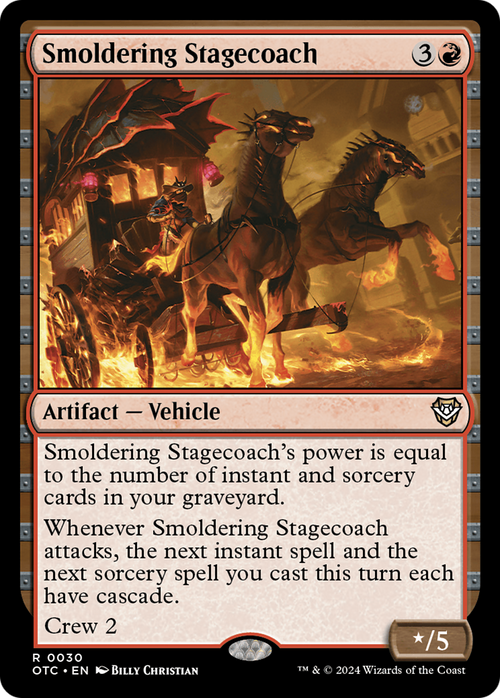 Smoldering Stagecoach (OTC-030) - Outlaws of Thunder Junction Commander