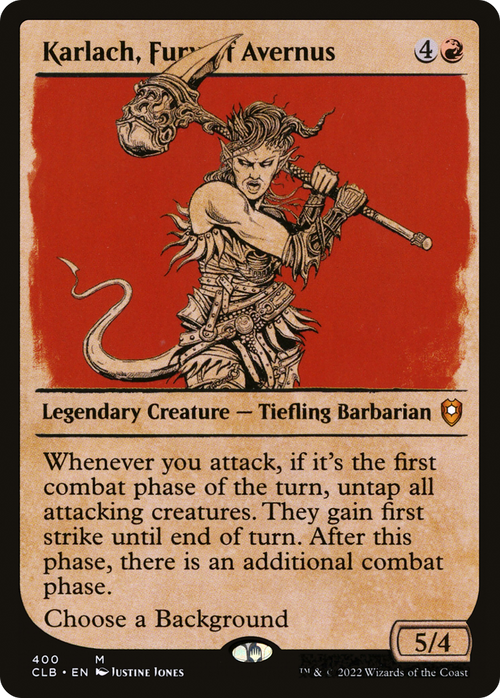 Karlach, Fury of Avernus (Showcase) (CLB-400) - Commander Legends: Battle for Baldur's Gate: (Showcase) Foil