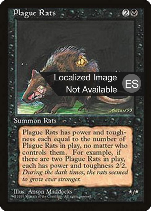 Plague Rats (4BB-) - Fourth Edition Foreign Black Border