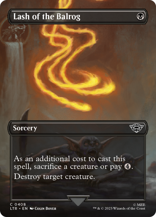 Lash of the Balrog (Borderless) (LTR-408) - The Lord of the Rings: Tales of Middle-earth Foil