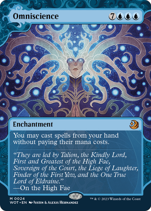 Omniscience (WOT-024) - Wilds of Eldraine: Enchanting Tales: (Showcase) (Borderless)