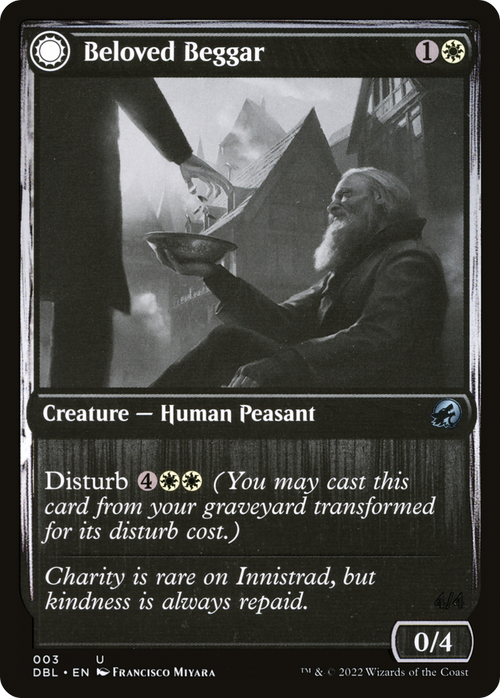 Beloved Beggar (DBL-003) - Innistrad: Double Feature: (Double Faced Transform) Foil