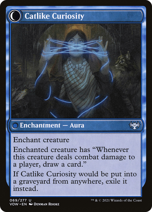 Mischievous Catgeist (VOW-069) - Innistrad: Crimson Vow: (Double Faced Transform) Foil