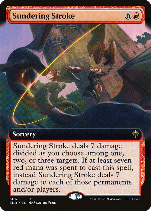 Sundering Stroke (Extended Art) (ELD-366) - Throne of Eldraine: (Extended Art)