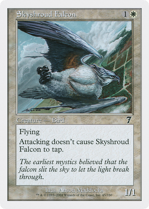 Skyshroud Falcon (7ED-045) - 7th Edition Foil