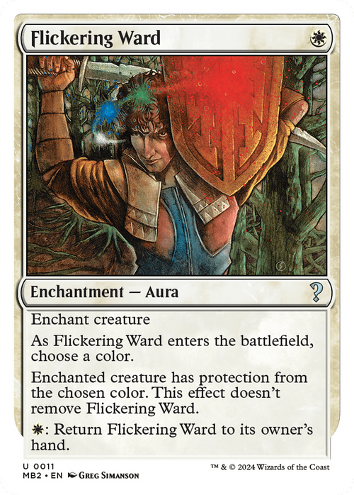 Flickering Ward (White Border) (MB2-011) - Mystery Booster 2