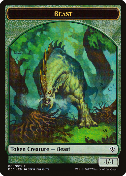 Beast (005) // Soldier Double-sided Token (AC2-005) - Archenemy: Nicol Bolas Tokens