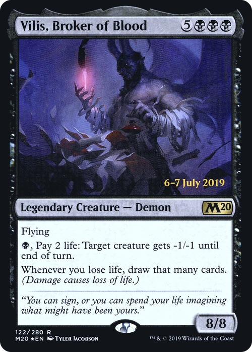 Vilis, Broker of Blood (PRE-122S) - Core Set 2020 Promos Foil