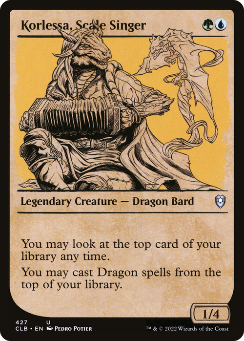 Korlessa, Scale Singer (Showcase) (CLB-427) - Commander Legends: Battle for Baldur's Gate: (Showcase) Foil