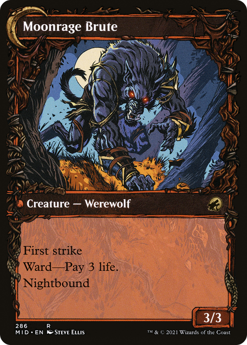 Brutal Cathar (Showcase) (MID-286) - Innistrad: Midnight Hunt: (Showcase, Double Faced Transform)