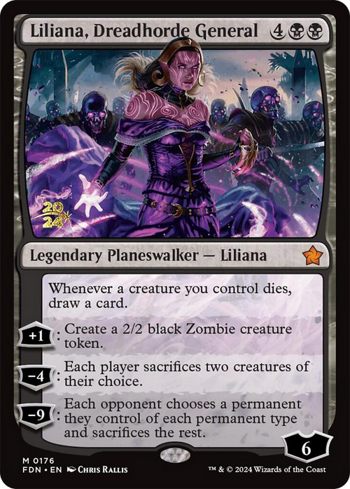 Liliana, Dreadhorde General (FDN) (PRE-176) - Foundations Promos Foil