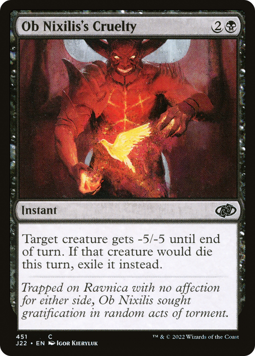 Ob Nixilis's Cruelty (J22-451) - Jumpstart 2022