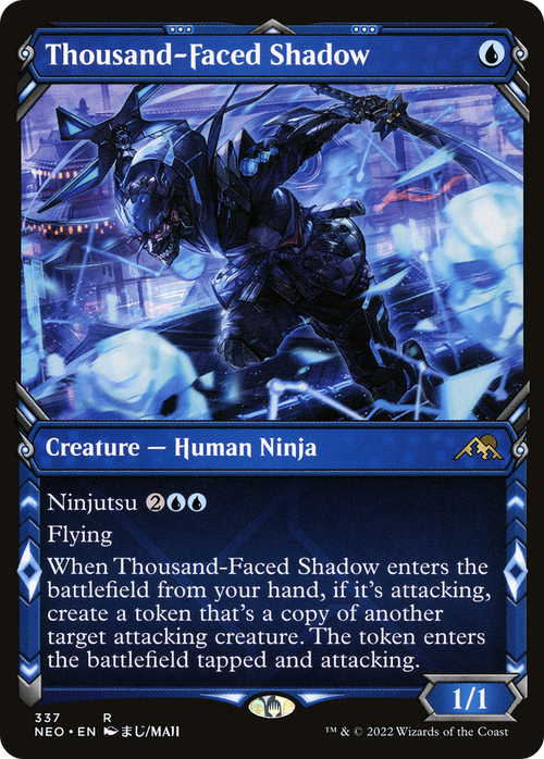Thousand-Faced Shadow (Showcase) (NEO-337) - Kamigawa: Neon Dynasty: (Showcase) Foil