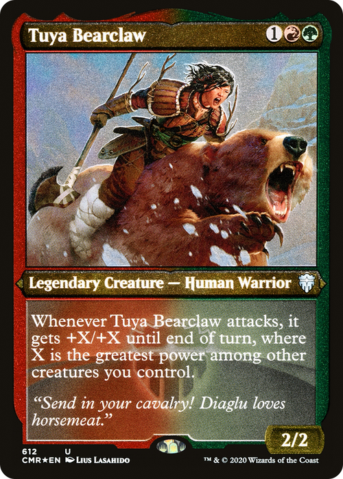 Tuya Bearclaw (Foil Etched) (CMR-612) - Commander Legends Etched Foil