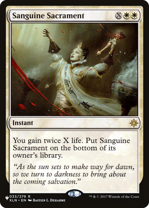 Sanguine Sacrament (LIST-033/279) - The List