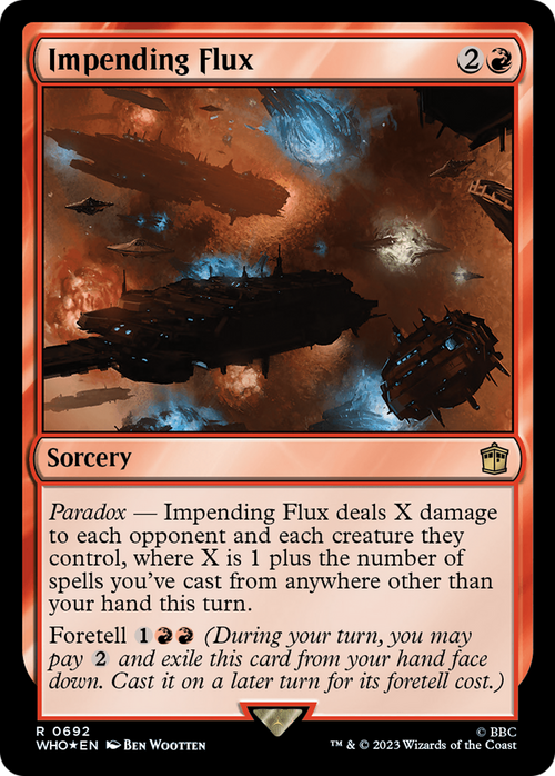 Impending Flux (Surge Foil) (WHO-692) - Doctor Who Foil